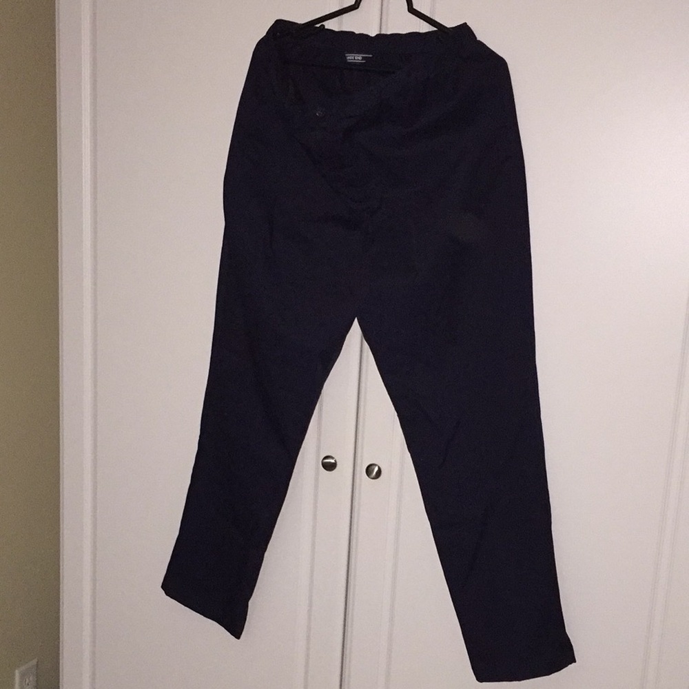 Elastic waist twill pants